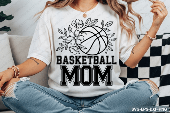 Basketball Mom SVG Design: A Versatile Graphic for Crafts and Merch