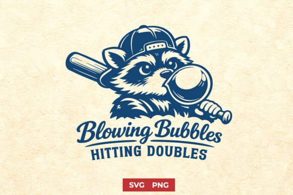 Blowing Bubbles Hitting Doubles SVG PNG: A Playful Graphic for Crafts and Branding