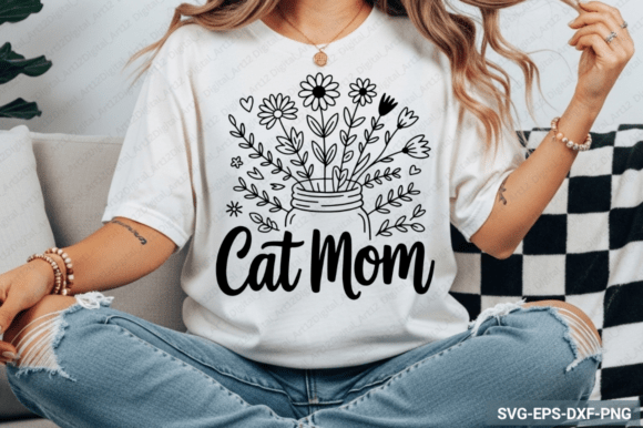 Cat Mom SVG Design: A Versatile Graphic for Crafts and Local Business Branding