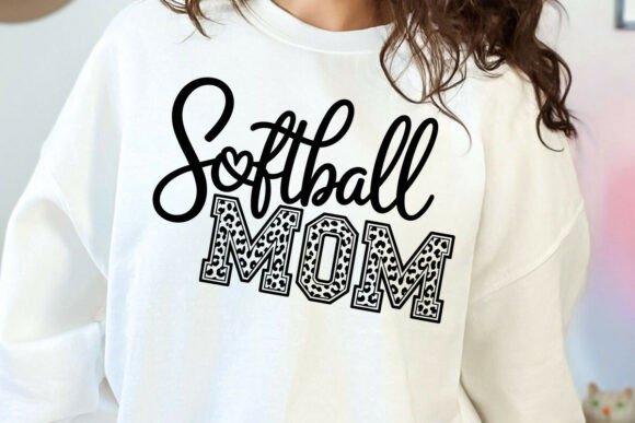Cheetah Print Softball Mom SVG Game Day Graphics for Crafts & Content