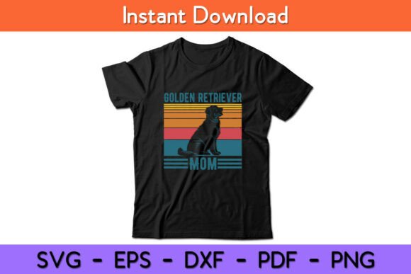 Dog Golden Retriever Mom Vintage Golden: A Versatile Graphic Design Asset for Crafts and Marketing