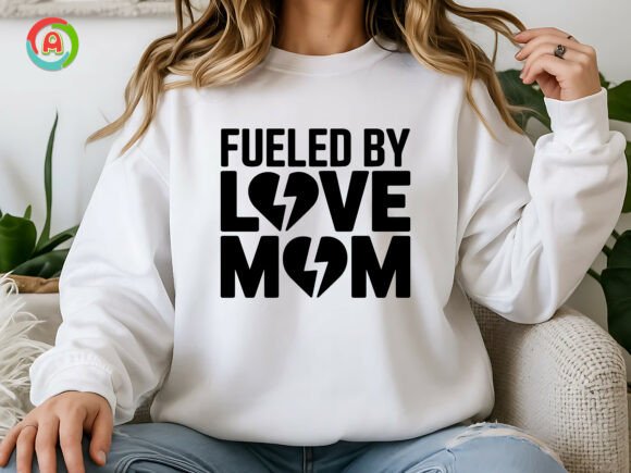 Fueled by Love Mom SVG: A Versatile Graphic Design Asset for Crafts and Content Creators