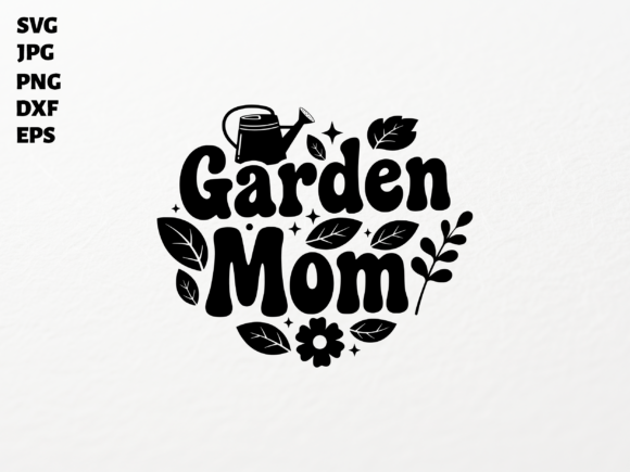 Garden Mom SVG for Cricut Sublimation: A Retro-Inspired Graphic Design Asset