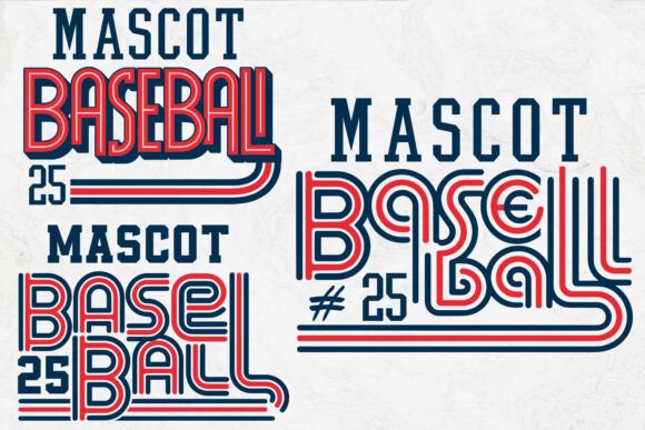 Retro Baseball Team Template: A Versatile Graphic Design Asset for Crafts and Branding