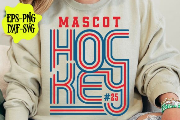 Retro Hockey Team Template, Hockey Mom: A Versatile Graphic Design Asset for Crafts and Merch