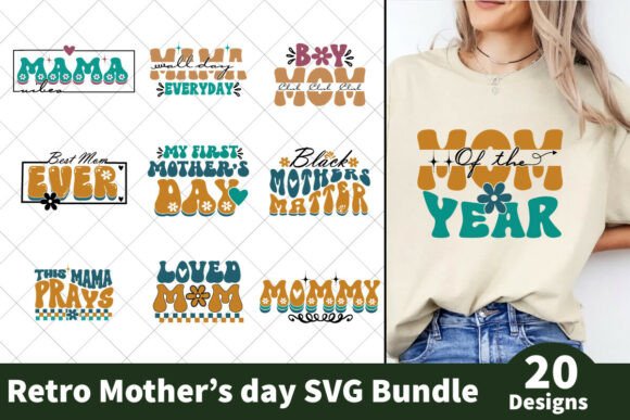 Retro Mother’s Day SVG Bundle: A Design Asset That Nails Crafts and Graphics