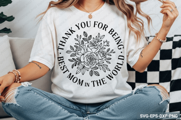 Thank You for Being the Best Mom SVG: A Versatile Graphic Design Asset for Content Creators