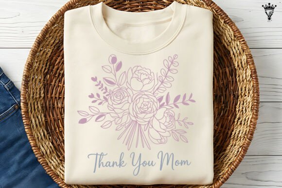 Thank You Mom Floral SVG: A Delightful Graphic Design Asset for Content Creators