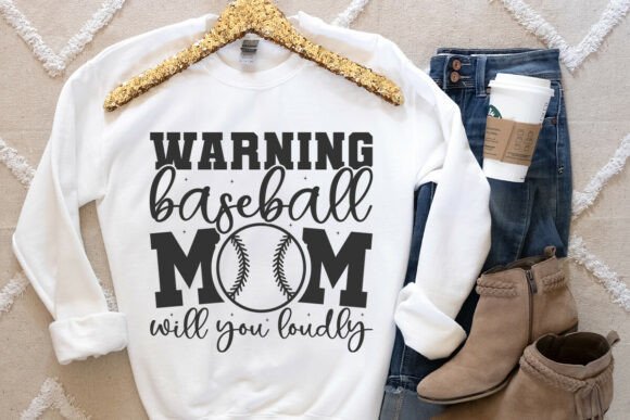 Warning Baseball Mom SVG: A Vibrant Graphic Design Asset for Crafts and Marketing